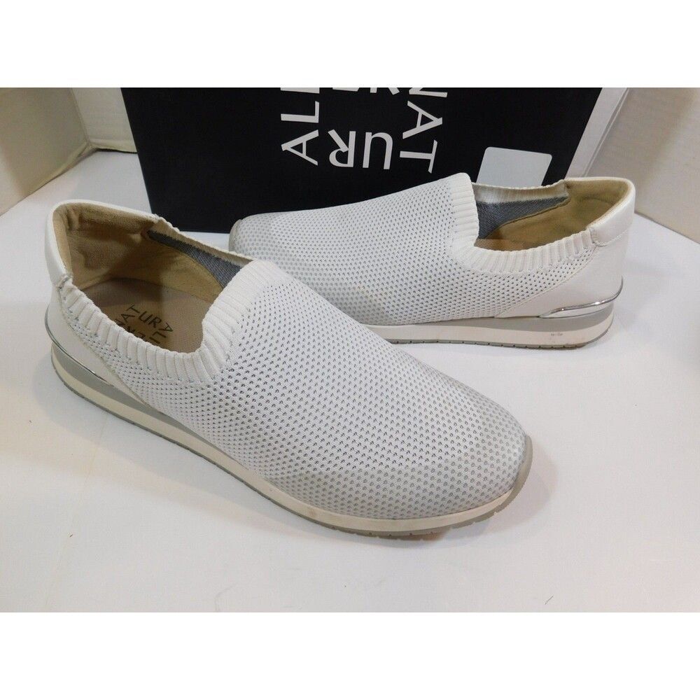 Naturalizer Women's Lafayette Slip On Sneakers Size 10 M White Flyknit